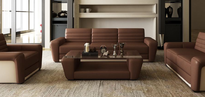 Leather sofa couch upholstery seat couches 3+2+1 complete set modern