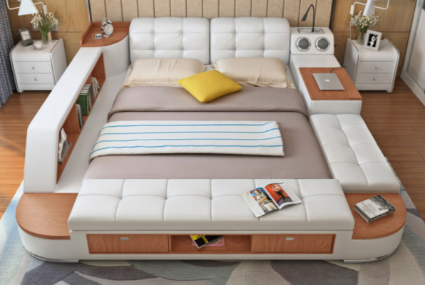 Multifunction bed beds double bed decor double bed upholstered bed bedroom