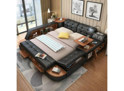 MULTIFUNCTION BED - SAFE - SOUND DOUBLE HOTEL STOOL - USB - BED - BEDS