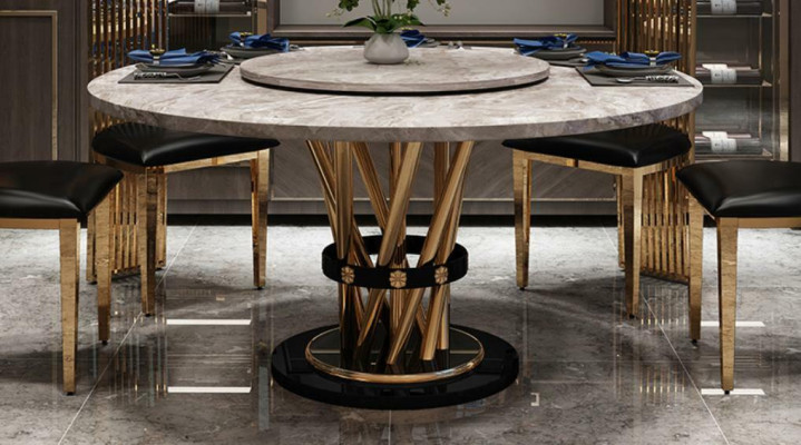 Marble style kitchen modern dining table tables dining room luxury furniture design