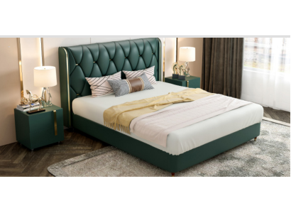 Bed Cushion Design Luxury Double Hotel Beds 180x200cm Leather