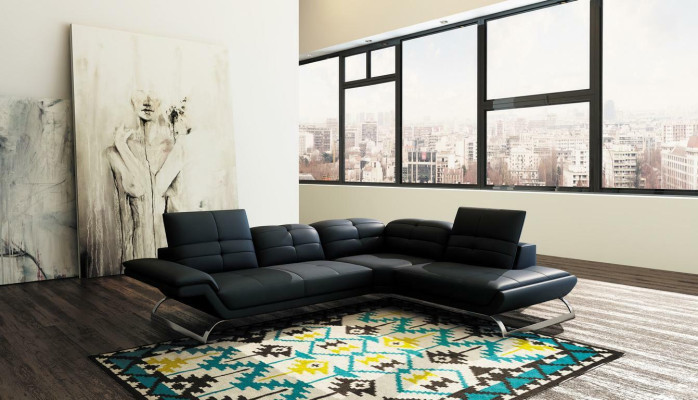 Multifunctional Couch Corner Sofa Media TV Sofa Couch Leather Sofa Living Landscape L-Shape