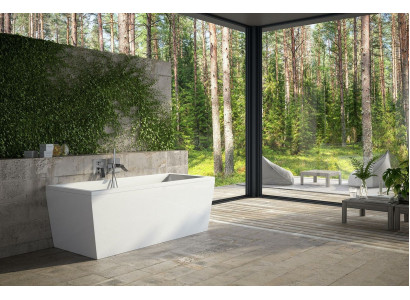 Bathtub Rectangular Design Bathtub White Modern Bathroom