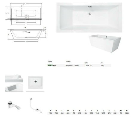 Bathtub Rectangular Design Bathtub White Modern Bathroom