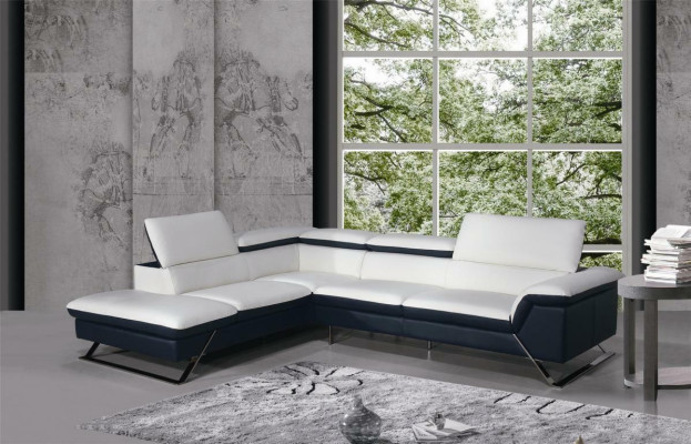 Designer seat cushion leather sofa set couch living landscape L-shape