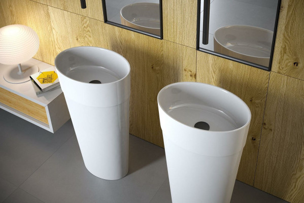 Modern design washbasin acrylic bathroom freestanding sink