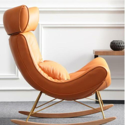 Armchair Metal Design Upholstery Lounge Club Chair Seat Room Rocker