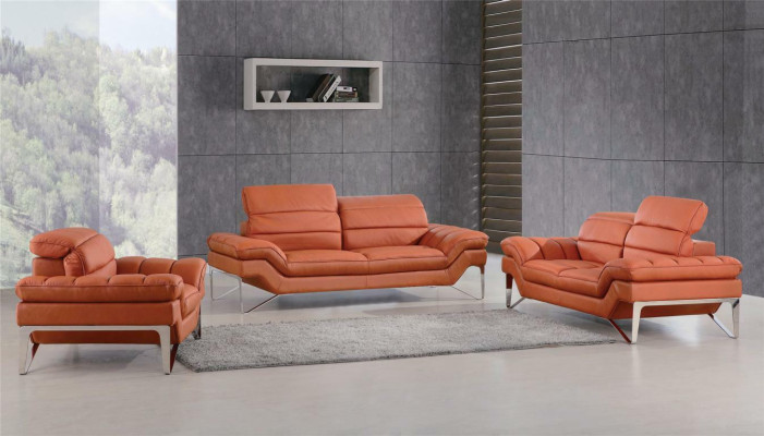 XXL Big 3-Seater (without 2+1) Sofa Couch Upholstery Sofas Leather Seat Design