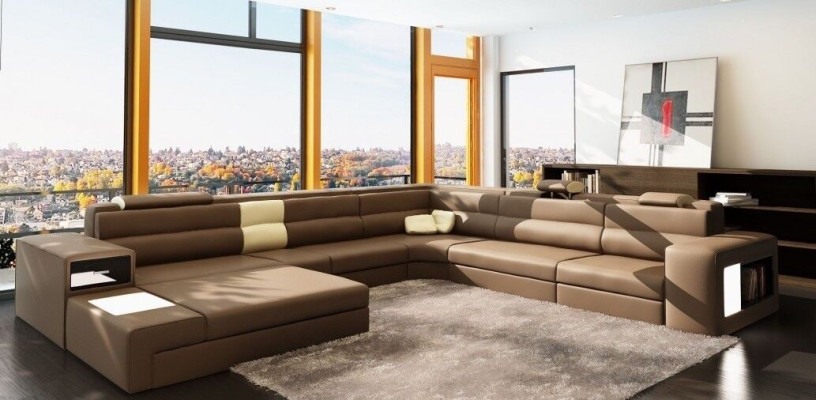 Corner sofa, sofa, couch, upholstery design, suite, textile, leather, living landscape