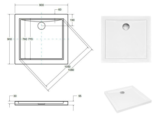 Shower tray Shower base Shower Flat Drain fitting Drain Shower pan