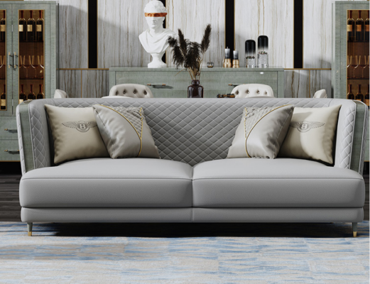 Gray sofa set 3+2 seater modern upholstered living room sofas