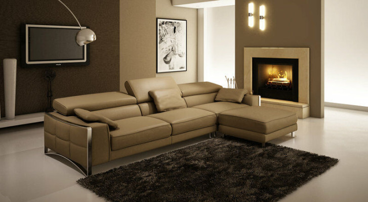 Design leather sofa couch upholstery corner seat decor set living landscape