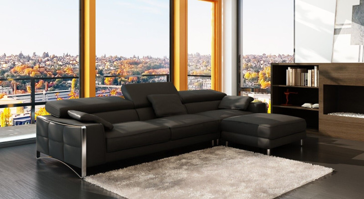 Design leather sofa couch upholstery corner seat decor set living landscape