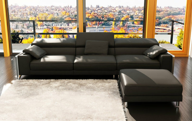 Design leather sofa couch upholstery corner seat decor set living landscape