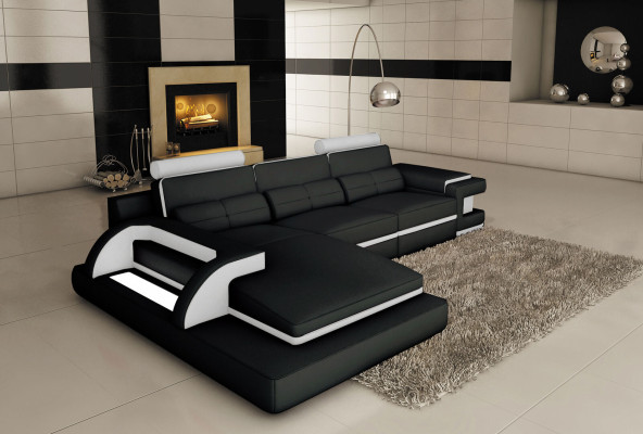 Design upholstered corner leather sofa couch seating suite living landscape