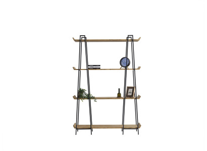 Stylish and functional wooden bookshelf for the living room