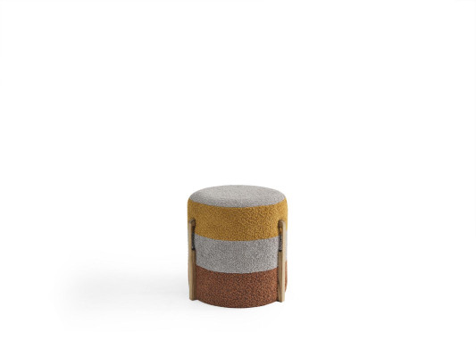 Group Stool Polyester Living Room Seat Fabric Luxury Seater 2-piece New