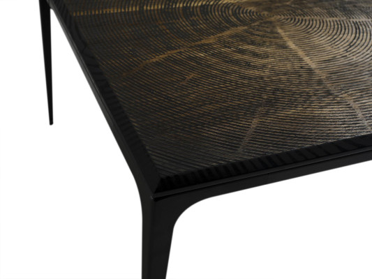 Luxury Square Coffee Table Furniture Living Room Black
