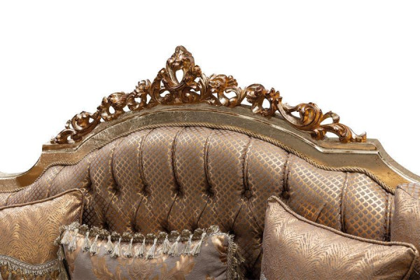 Sofa 3-seater living room couch textile luxury classic design three-seater