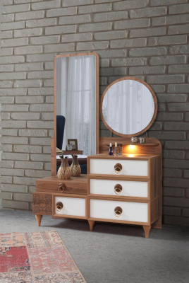 Bedroom dresser with mirror wood furniture luxury furniture 2-piece new set