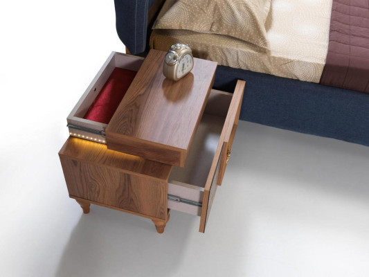 Bedroom nightstand side table design modern new brown wood