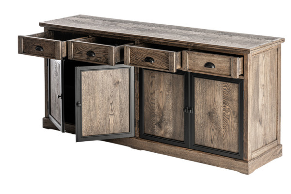 Designer dresser side low board cabinet living room shelf wood luxury