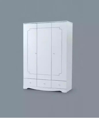 Wardrobe white wooden cabinets children's room furniture design white