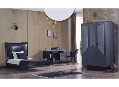 Wardrobe Closet Furniture Bedroom Cabinets Wood Loft Interior Black