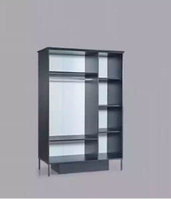 Wardrobe Closet Furniture Bedroom Cabinets Wood Loft Interior Black