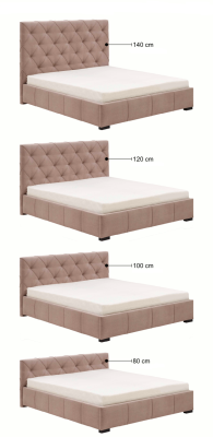 Designer upholstered double bed, beds, bed, bedroom, double bed, leather bed, new 2700
