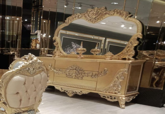 Sideboard Mirror Luxury Group Dresser Set Dressers Cabinet Sideboards Gold