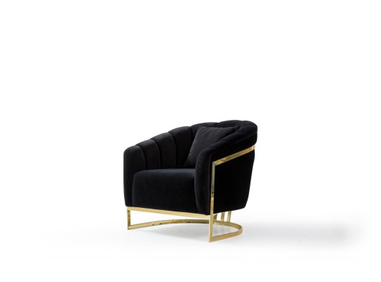 Exclusive Chair Luxury Black Elements Stainless Steel Lounge Club Furniture