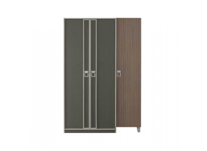 Wooden cabinet wardrobe children's wardrobe cabinet wood gray design