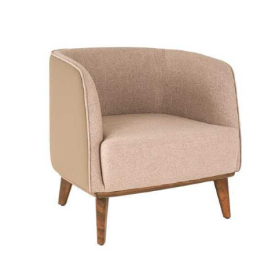 Beige armchair upholstery living room single-seater designer lounge relaxation chair