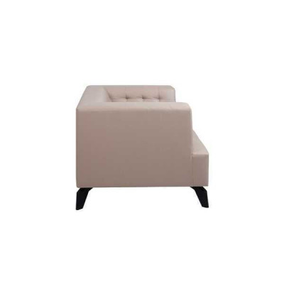 Luxury Beige Leather Armchair Upholstered Lounge Single-Seater Relax Club Chair Style
