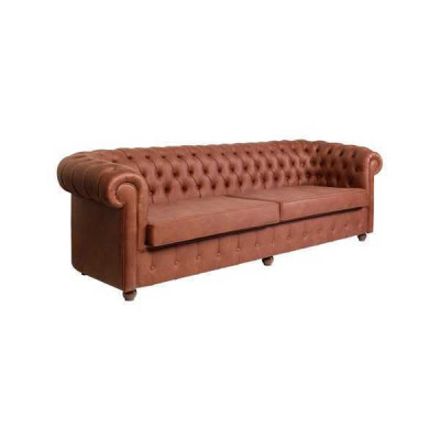 Brown three-seater Chesterfield 3-seater living room couch modern sofas