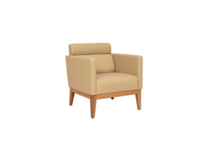 Beige club armchair Relax 1-seater designer armchair living room chair