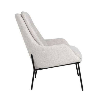 Designer upholstered chair, gray armchair, luxury armchair, textile single-seater