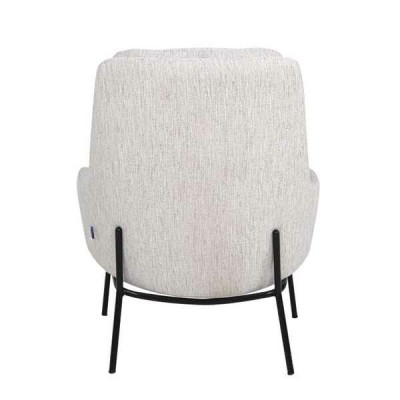 Designer upholstered chair, gray armchair, luxury armchair, textile single-seater