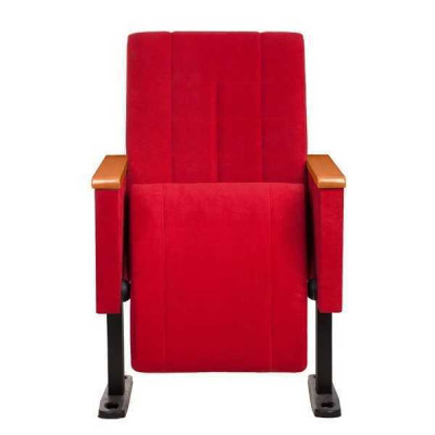 Designer red luxury chair, single-seater, modern upholstered armchair, textile, wooden furniture.