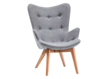 Designer gray dining chair wood single-seater living room luxury chairs