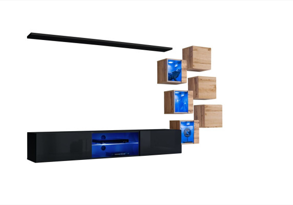 Wooden furniture modern wall unit designer living room furniture TV stand wall cabinet