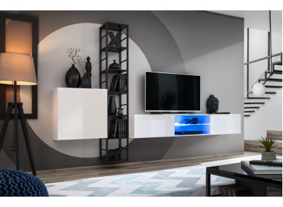 Living room complete set, 3-piece luxury wall unit, wall cabinet, TV stand design