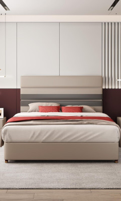Bed Modern Design Luxury Upholstered Beds Textile Fabric Beds Textile