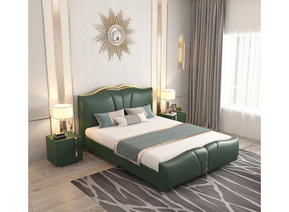 Design double bed bedroom furniture 3-piece set complete beds nightstands