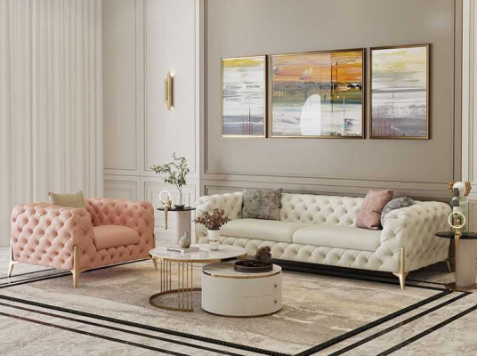 Sofa 2-suíochán sóisialta dearthóir nua sofa sóisialta clúdaigh uachtar dhá-suíochán 176cm