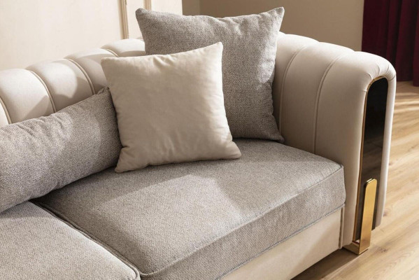 Modern couch set, three-seater armchair, luxury set, fabric sofas, luxury furniture