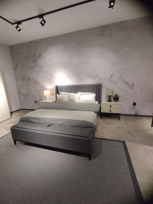 Luxurious bed with bench exclusive design and high-quality craftsmanship