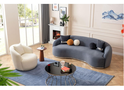 Designer living room set 2-piece sofa set 3+1 seater couches
