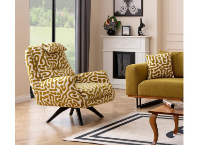 Modern green armchair living room seating textile luxury design furniture lounge